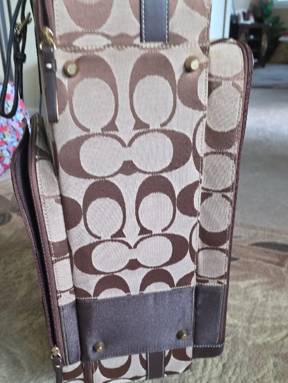 Coach Signature Carry-On Spinner Luggage - Picture 9 of 13